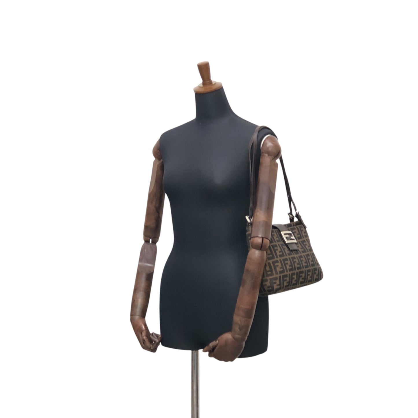 FENDI Zucca Shoulder bag Totebag Brown Vintage 84thni