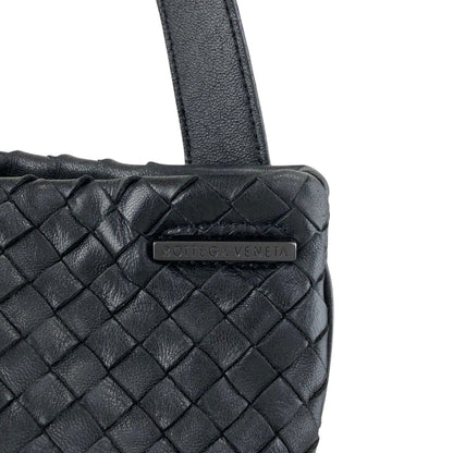 Bottega Veneta Intrecciato Shoulder bag Black Vintage e8ihib