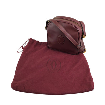 Cartier Logo Shoulder bag Bordeaux Vintage mvp2iy