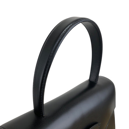 CELINE Horse Bit Top Handle Handbag Black Vintage zbgk75