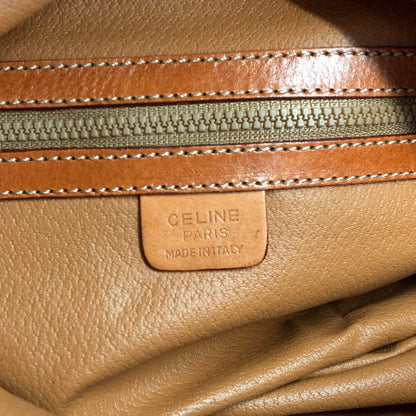 CELINE Macadam Round Shoulder bag Brown Vintage ckh8g4