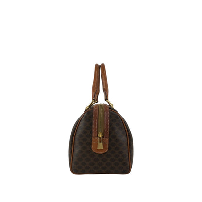 CELINE Macadam Blason Handbag Boston bag Brown Vintage ikwctp