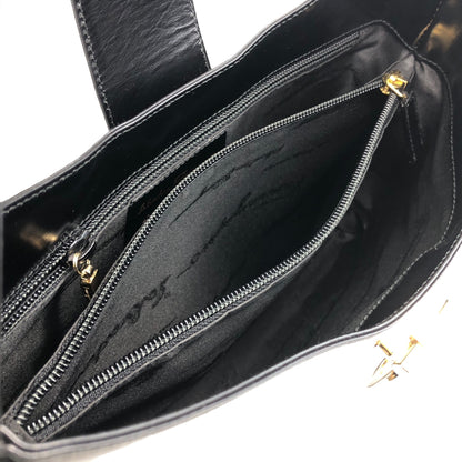 Salvatore Ferragamo Gancini Shoulder bag Black Vintage j6g6xf