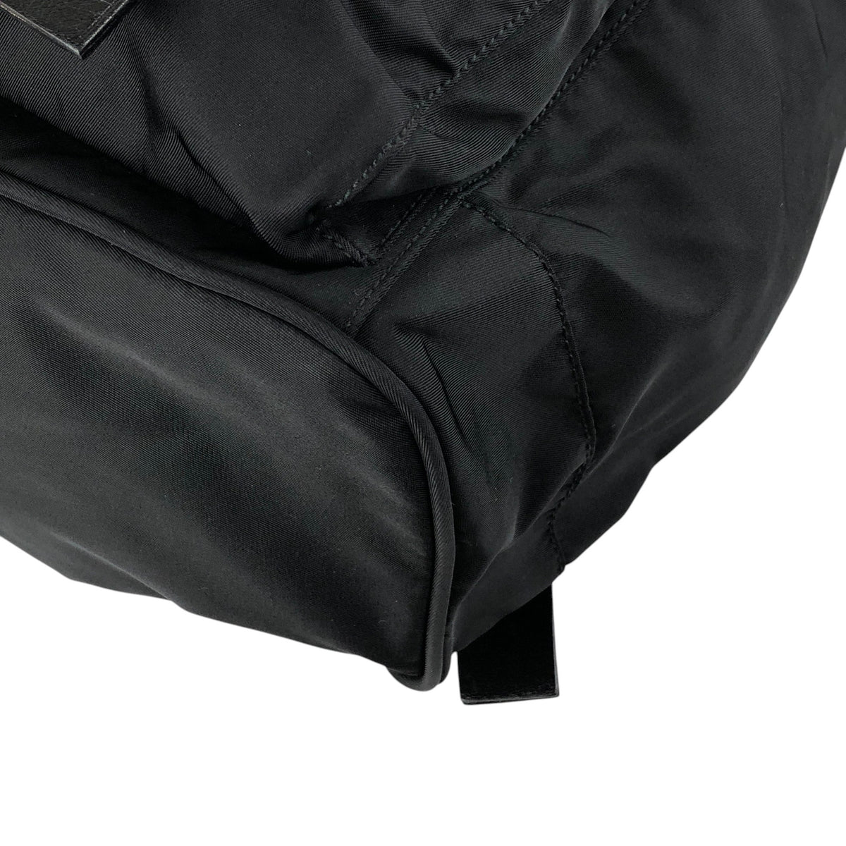 PRADA Tessuto Triangle Logo Double Pocket  Backpack Black Vintage cz4rjs