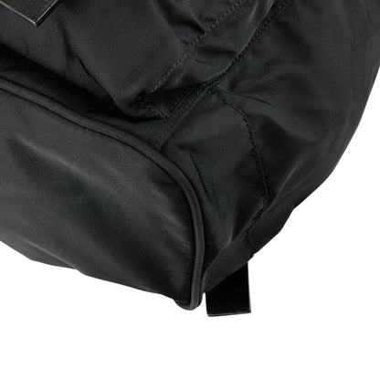 PRADA Tessuto Triangle Logo Double Pocket  Backpack Black Vintage cz4rjs
