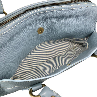 CELINE Blason Handbag Sky blue Vintage 5m2evd