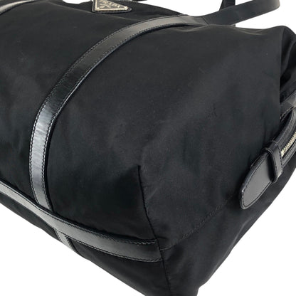 PRADA Tessuto Triangle Logo Padlock Totebag Black Vintage cfbs7r