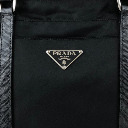 PRADA Tessuto Triangle Logo Totebag Black Vintage 8caxp5