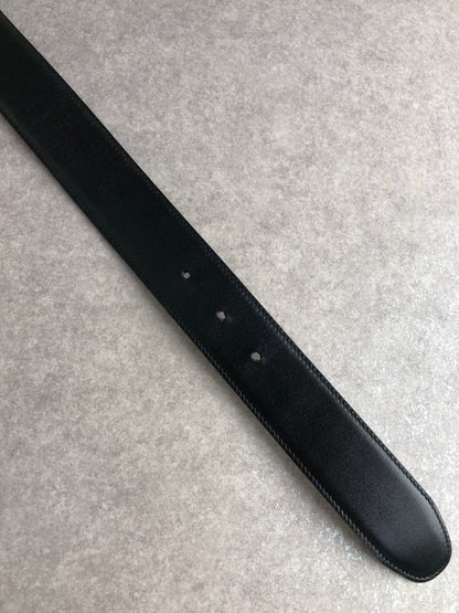 GUCCI G Motif Belt Black Vintage s72urx