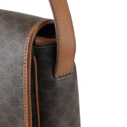 CELINE Macadam Blason Shoulder bag Brown Vintage t248x8