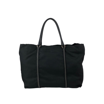 PRADA Tessuto Triangle Logo Totebag Black Vintage z2xxbv