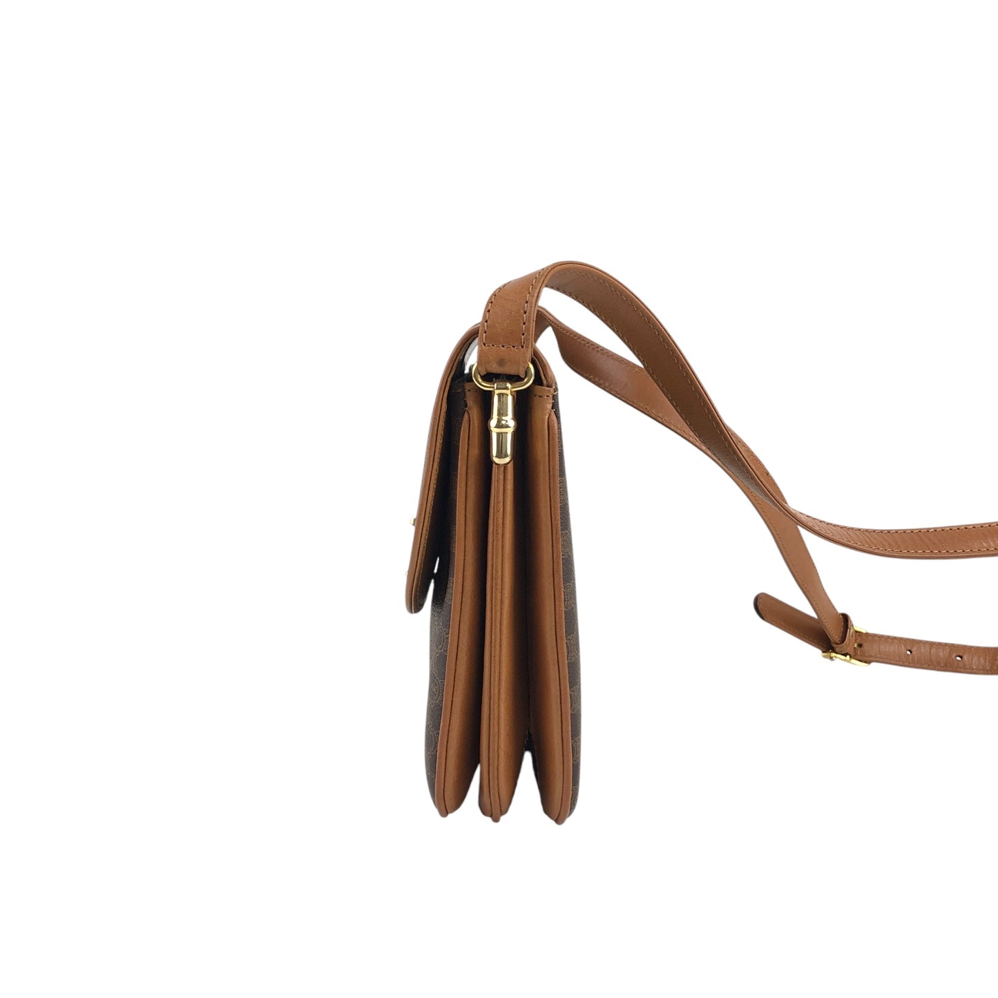 CELINE Macadam Shoulder bag Brown Vintage u2mekc