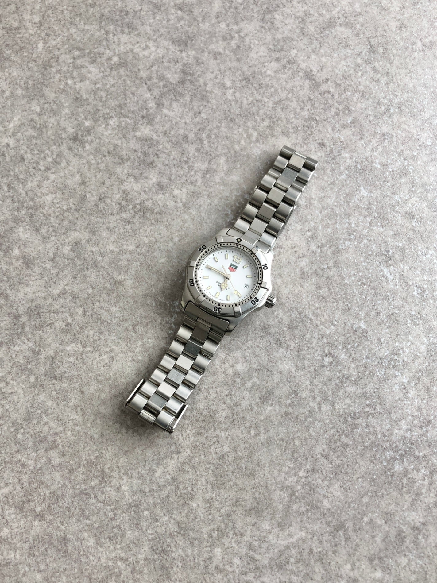 TAG Heuer Quartz Watch Silver Professional 200 wk1311 Vintage j455hr