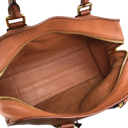 LOEWE Amazona36 Anagram Handbag Boston bag PinkBrown Vintage 2x2n6u