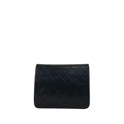 CHANEL Matelasse Coco Mark Turn Lock Chain Shoulder bag Black Vintage tjbcjh