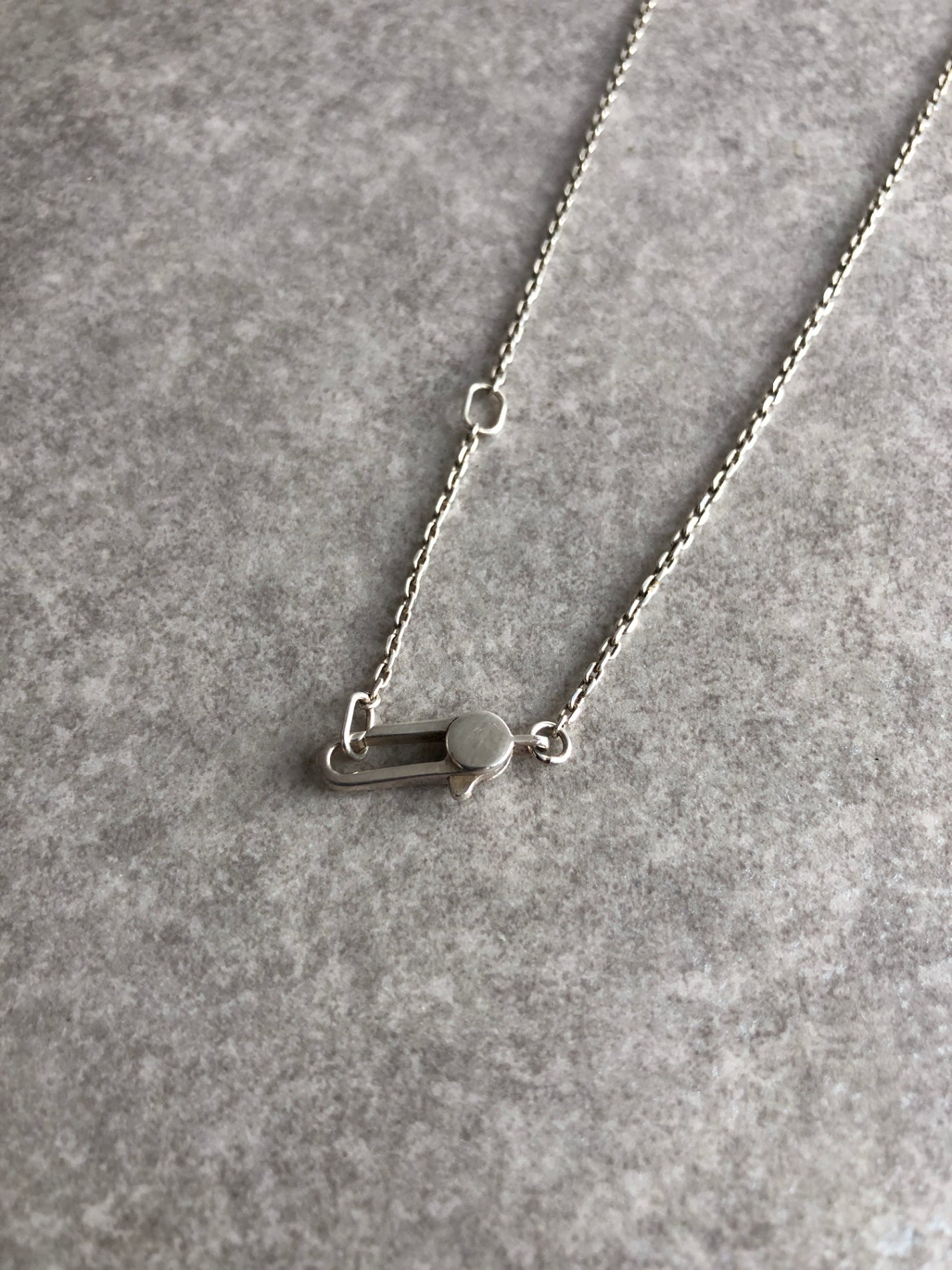 GUCCI Logo Necklace Silver 925 Vintage hkze3s – VintageShop solo