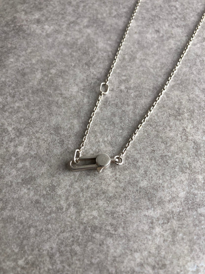 GUCCI Logo Necklace Silver 925 Vintage hkze3s