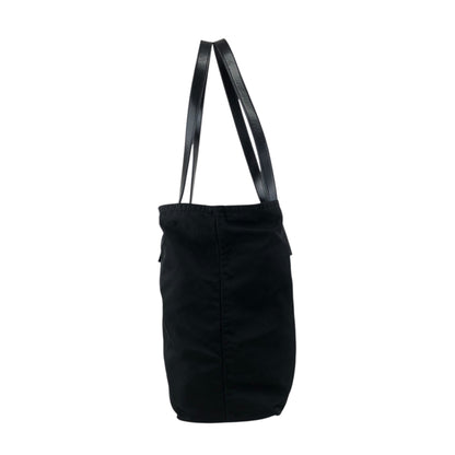PRADA Tessuto Triangle Logo Totebag Black Vintage weepxg