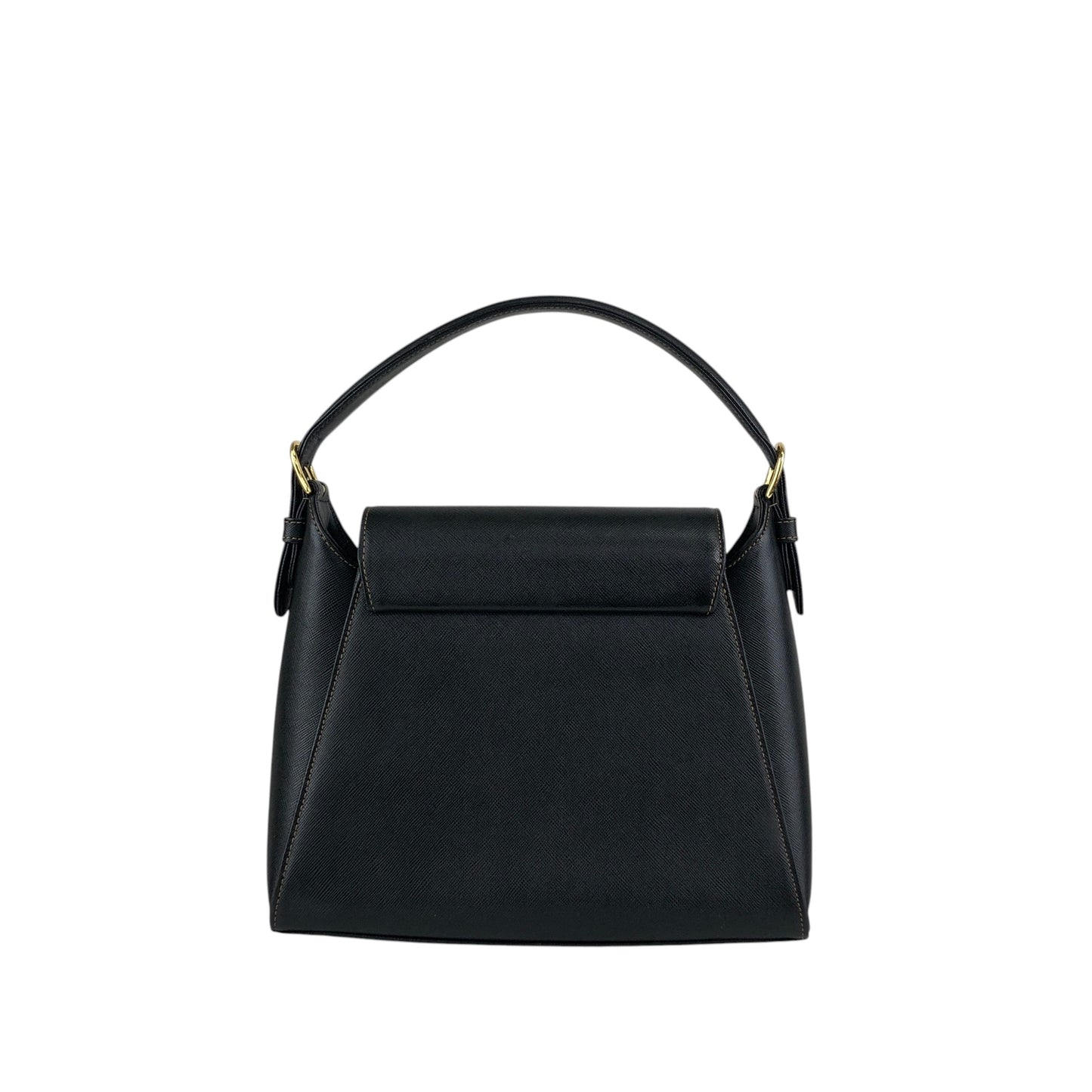 VALENTINO GARAVANI Circle Logo Handbag Black Vintage edaauv