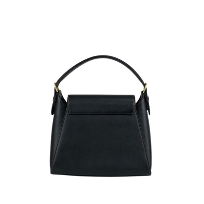 VALENTINO GARAVANI Circle Logo Handbag Black Vintage edaauv