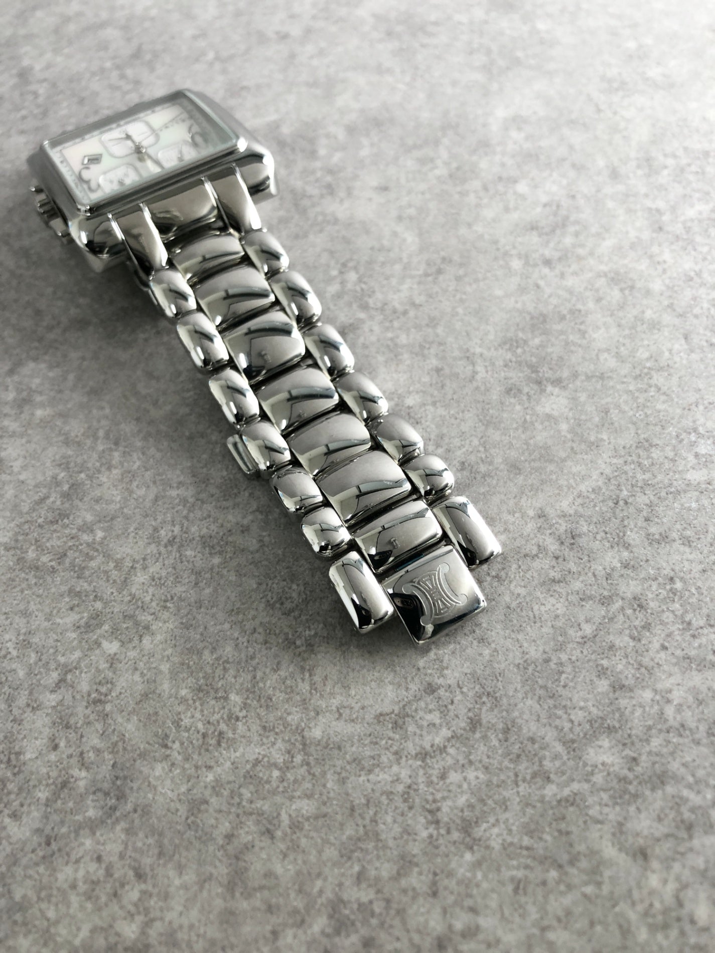 CELINE Logo Watch Silver Vintage hxzjjf