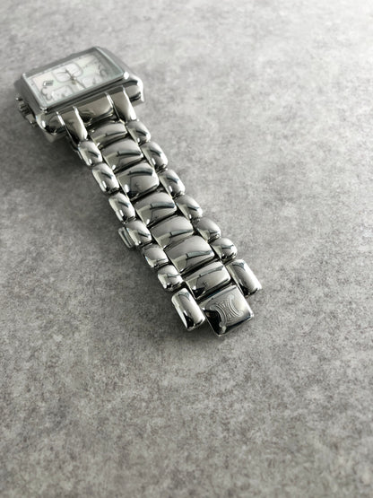 CELINE Logo Watch Silver Vintage hxzjjf