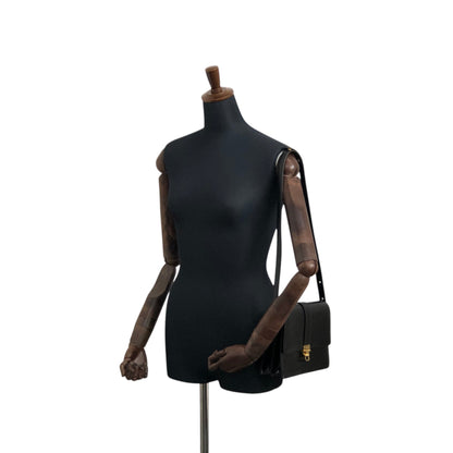 CELINE Horse Bit Shoulder bag Black Vintage 3kmi4e