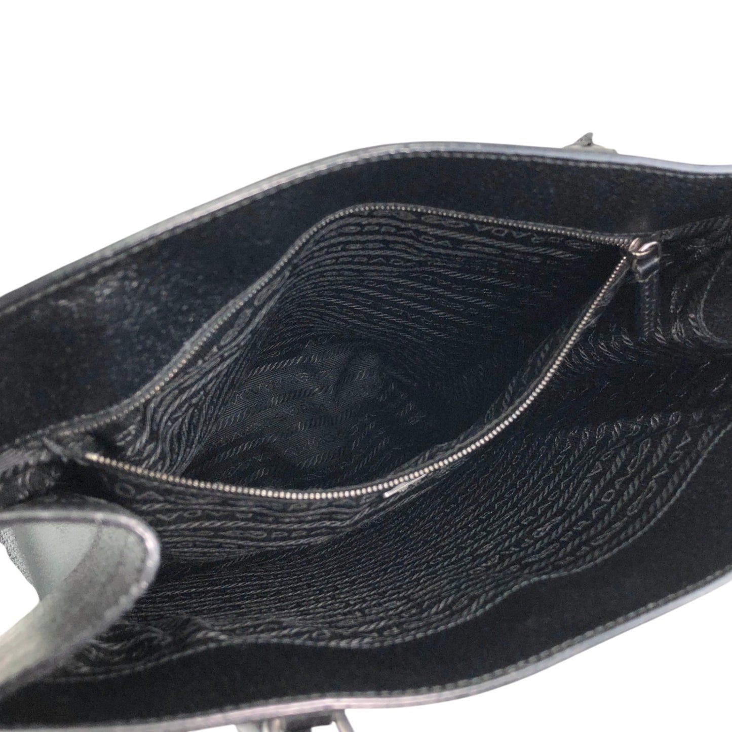 PRADA Triangle Logo Totebag Black Vintage gmc6dm