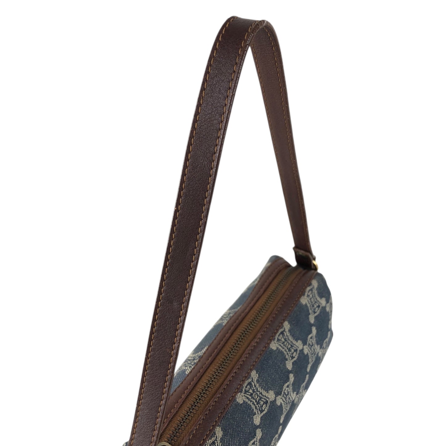 CELINE Paris Macadam Handbag Indigo Vintage 5tscu3