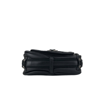 Christian Dior Cannage Round Shoulder bag Black Vintage kb2urx