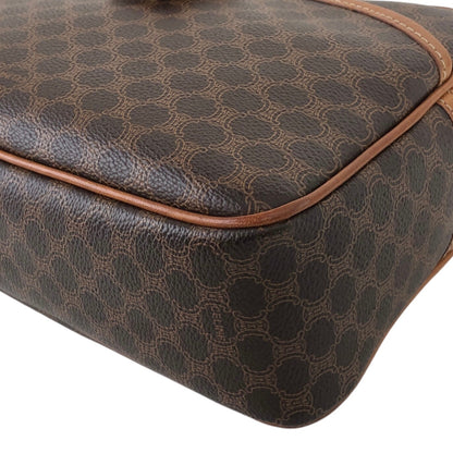 CELINE Macadam Gancini Shoulder bag Brown Vintage 7y7av5