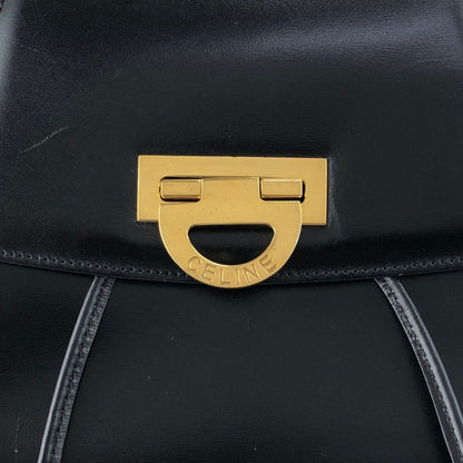 CELINE Gancini Backpack Black Vintage 6s3thv