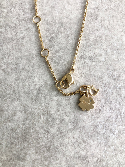 Christian Dior Heart Motif Necklace Gold Vintage 8guxy2