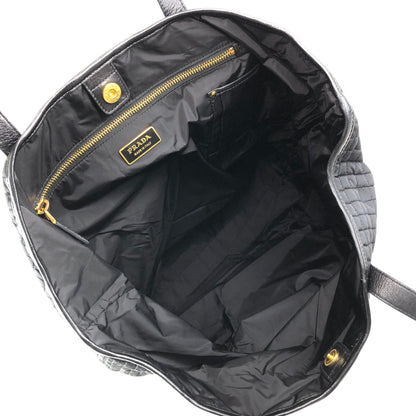 PRADA Triangle Logo Handbag Black Vintage vjh8nj