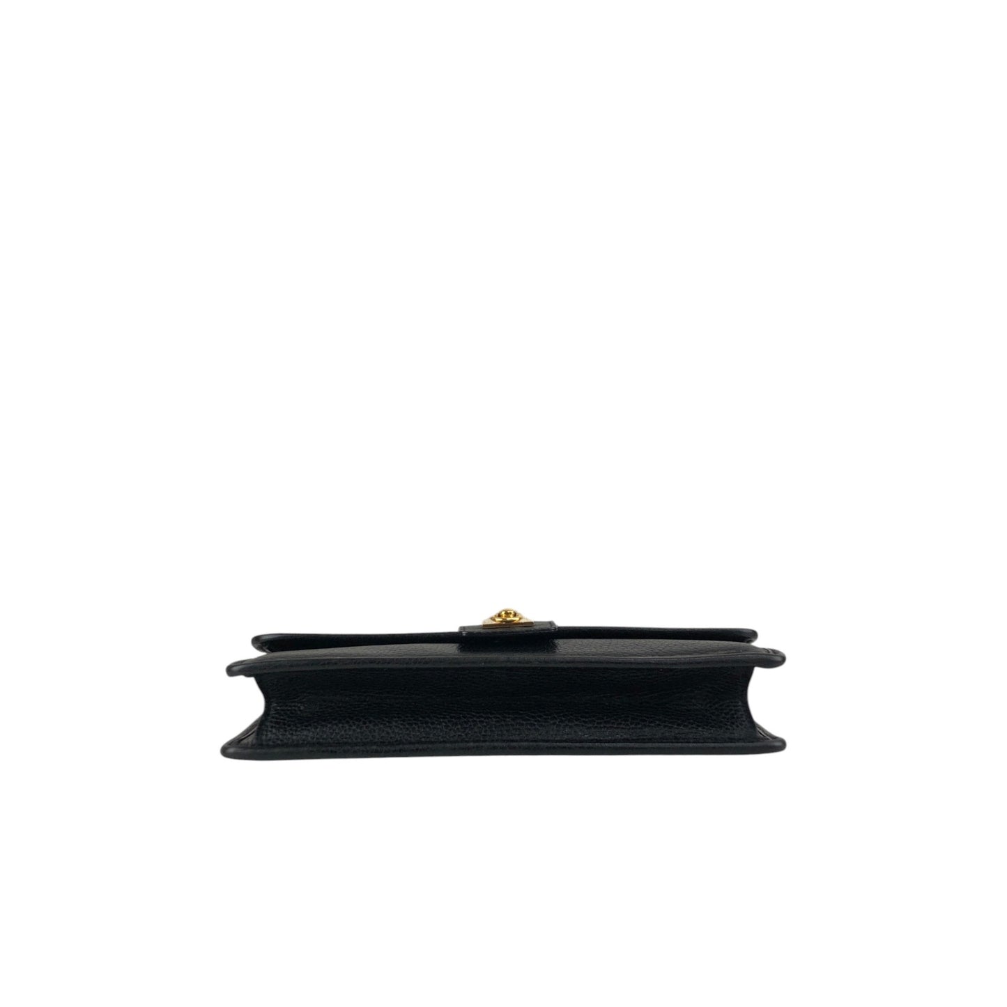 CELINE Gancini Shoulder bag Black Vintage 2tmayw