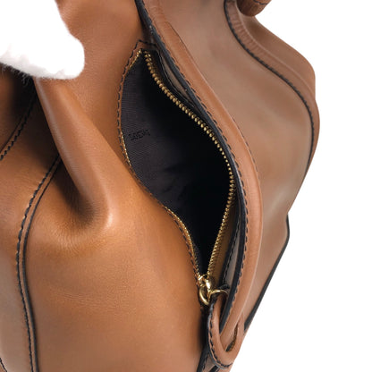 LOEWE Turn Lock Handbag Brown Vintage u4bec7
