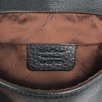 Salvatore Ferragamo Gancini Chain Shoulder bag Black Vintage sj8amk