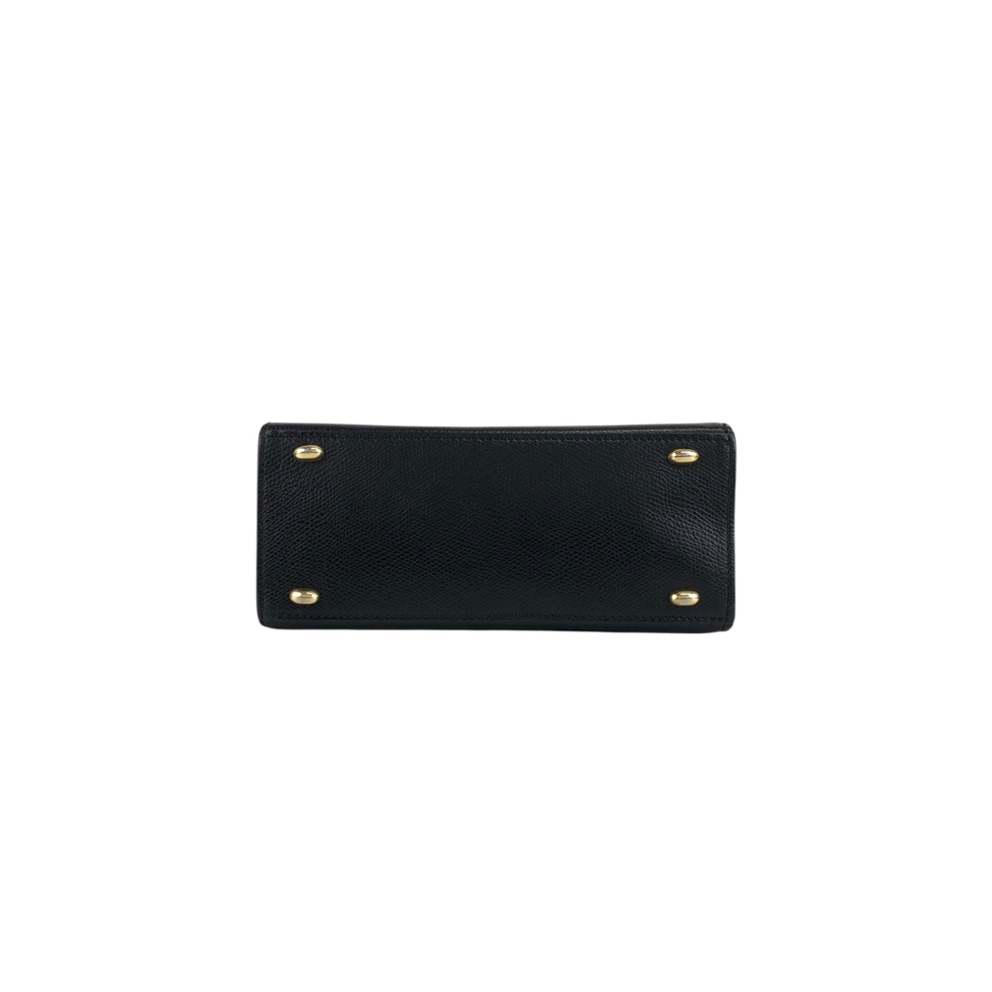 CELINE Turn Lock Handbag Black Vintage 6caidw