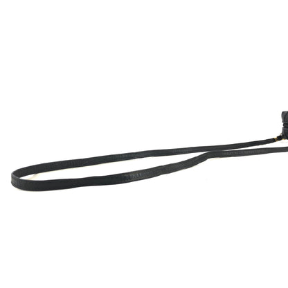 GUCCI Logo Leather Crossbody Shoulder bag Black Vintage xmntn8