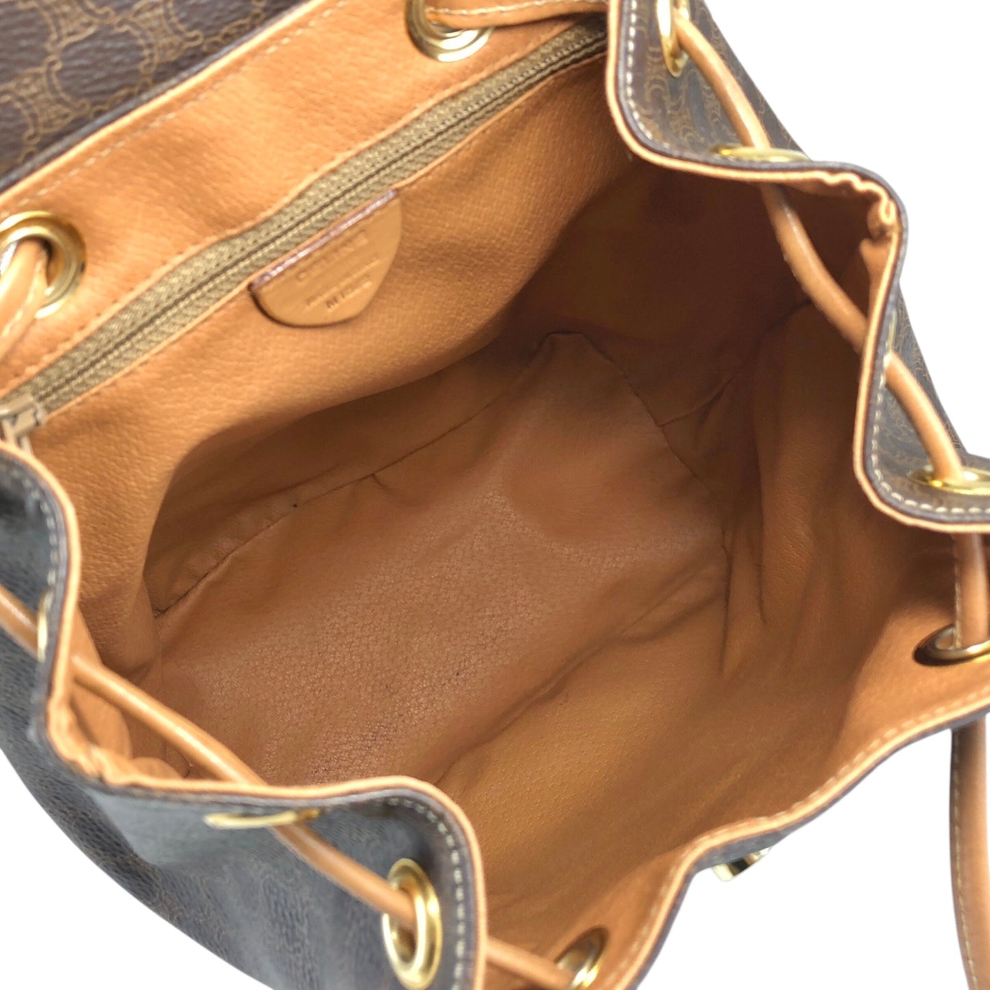 CELINE Macadam Gancini Backpack Brown Vintage mf5k3j