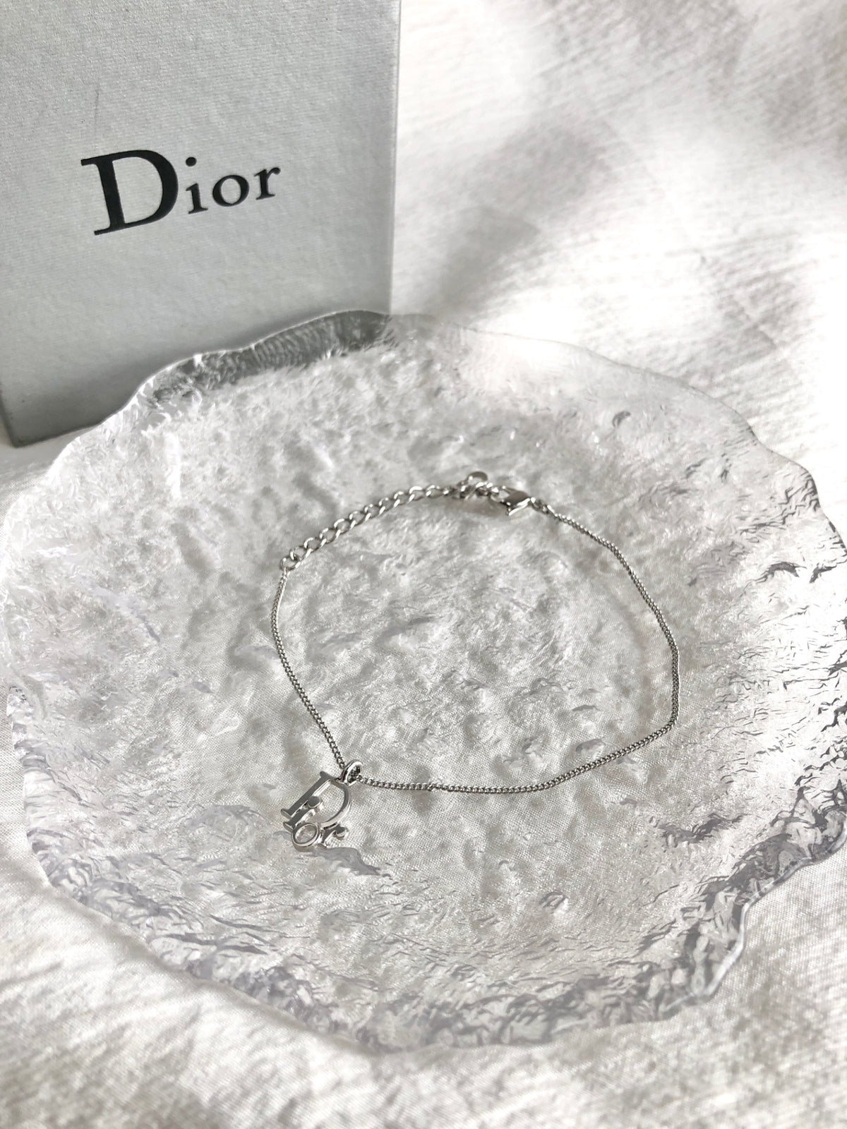 Christian Dior Logo Motif Bracelet Silver Vintage dcipgd