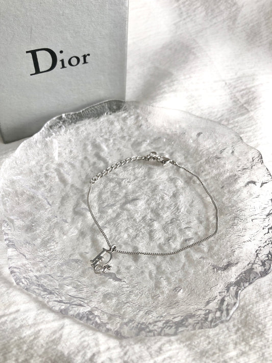 Christian Dior Logo Motif Bracelet Silver Vintage dcipgd