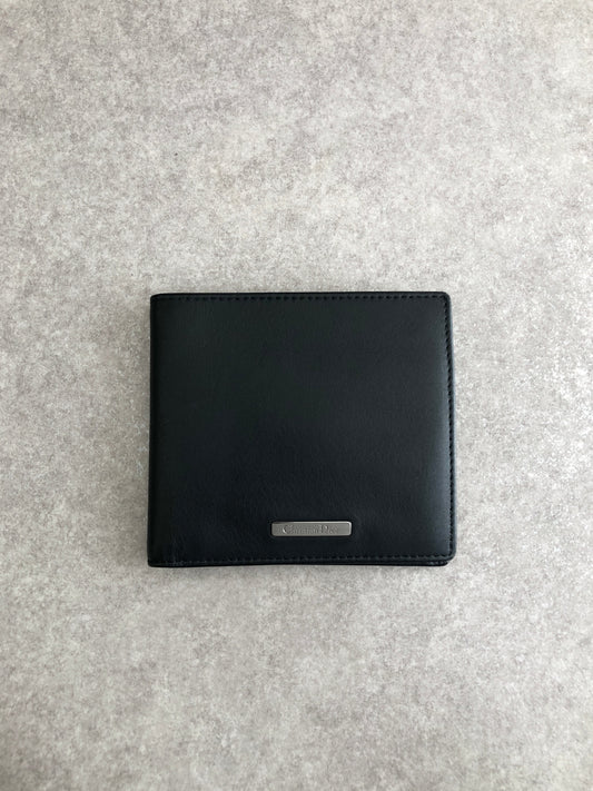 Christian Dior Logo Folded Wallet Black Vintage wafc3a