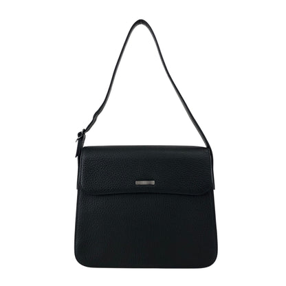 Yves Saint Laurent Logo Shoulder bag Black Vintage vgm3f4