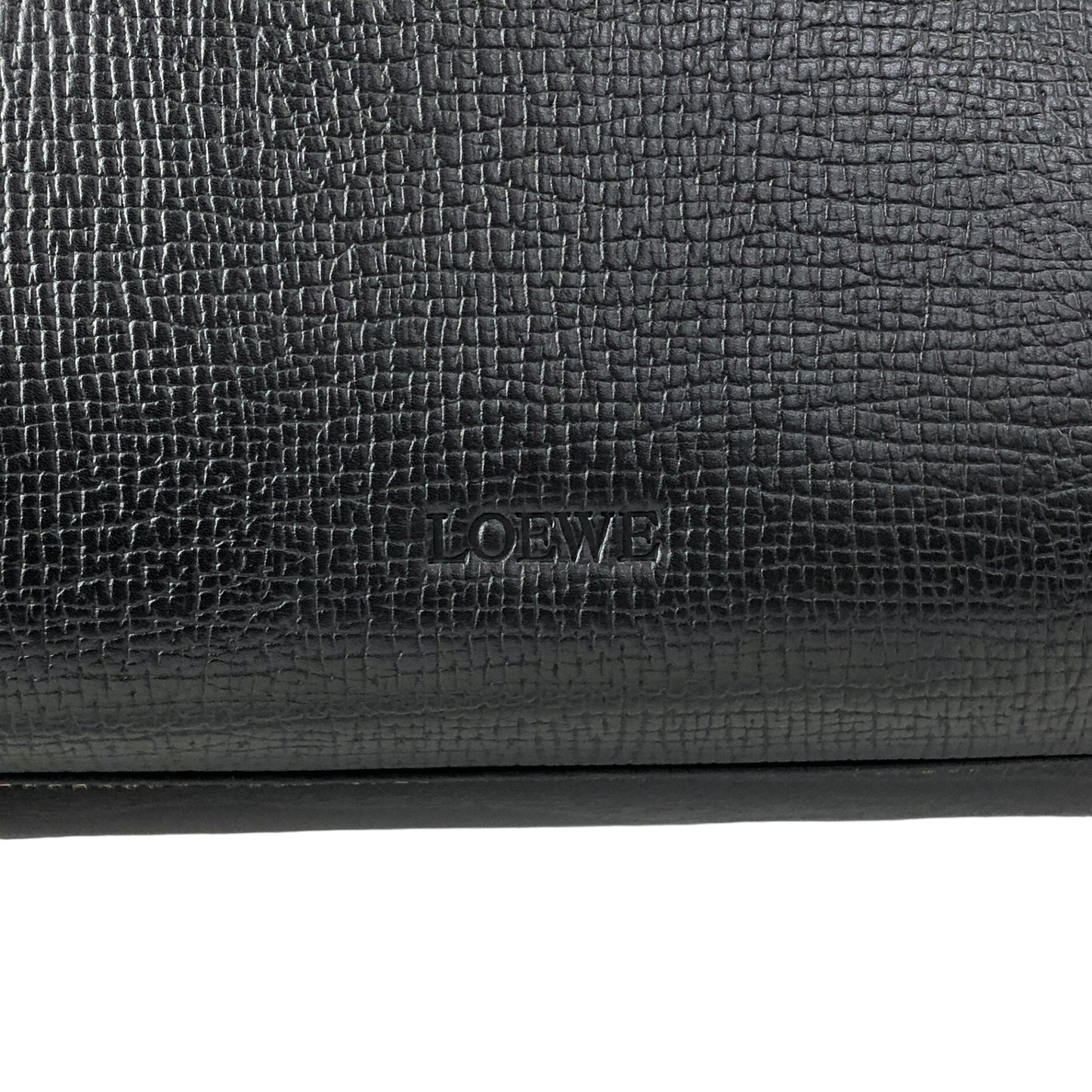LOEWE Logo Embossed Totebag Black Vintage 5gfxms