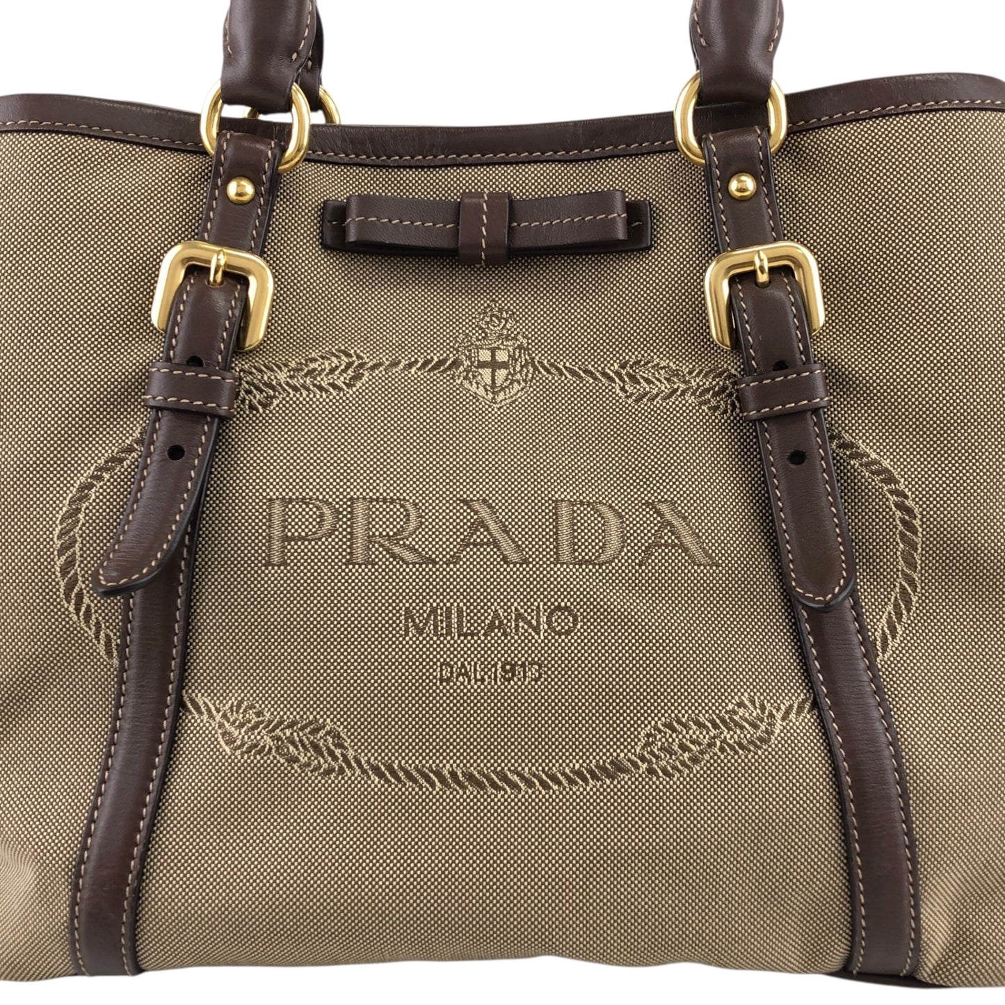 PRADA 標誌手袋 棕色 復古 7avgyx