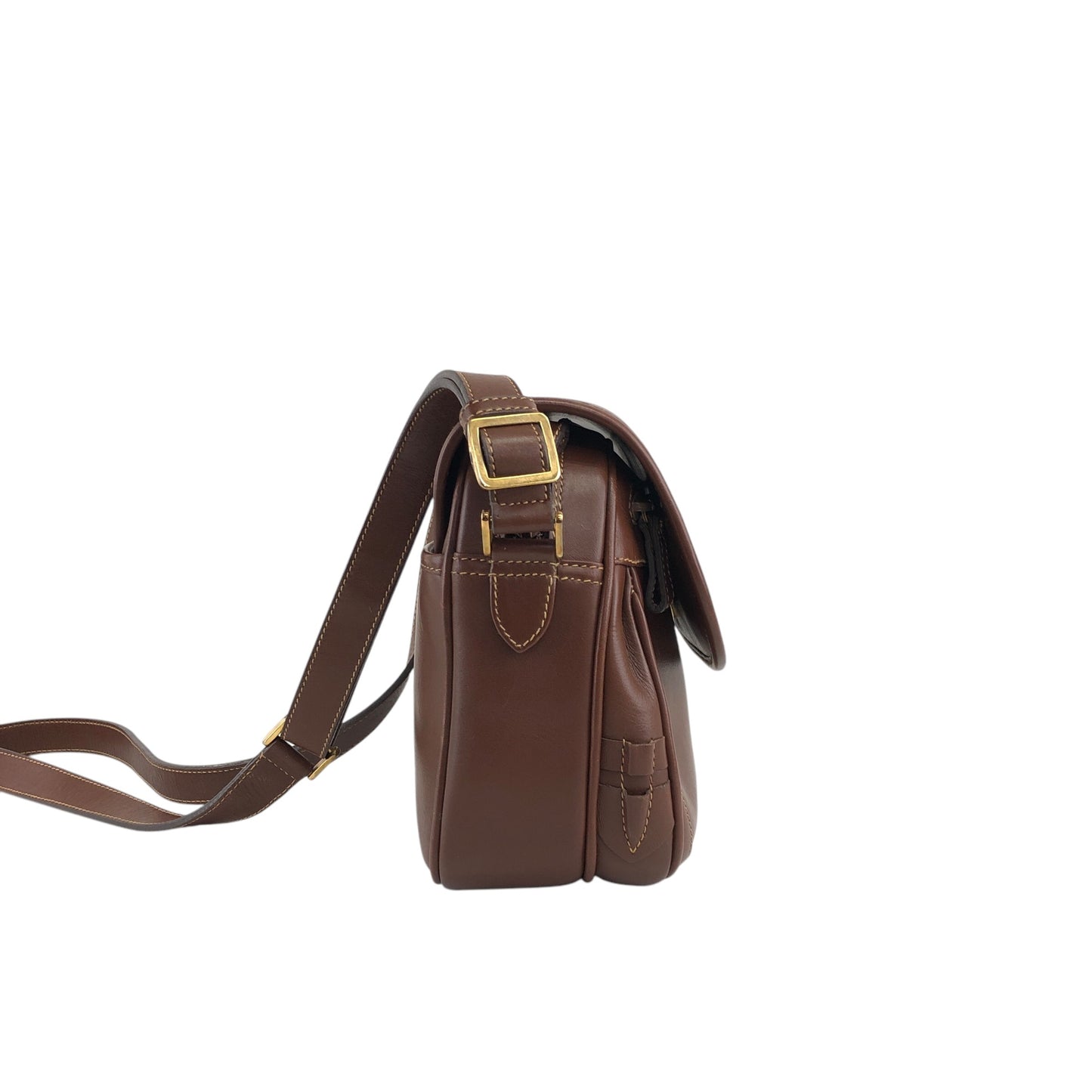 GUCCI Logo Shoulder bag Brown Vintage 56um6g