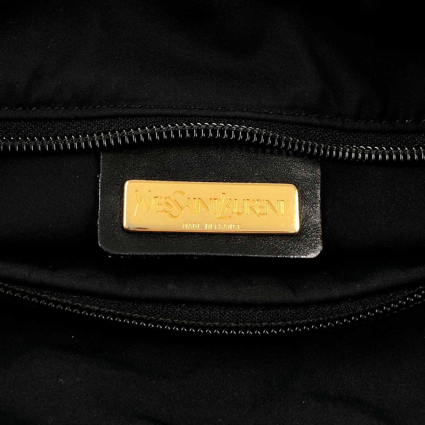 Yves Saint Laurent Logo Chain Totebag Black Vintage fniuvx