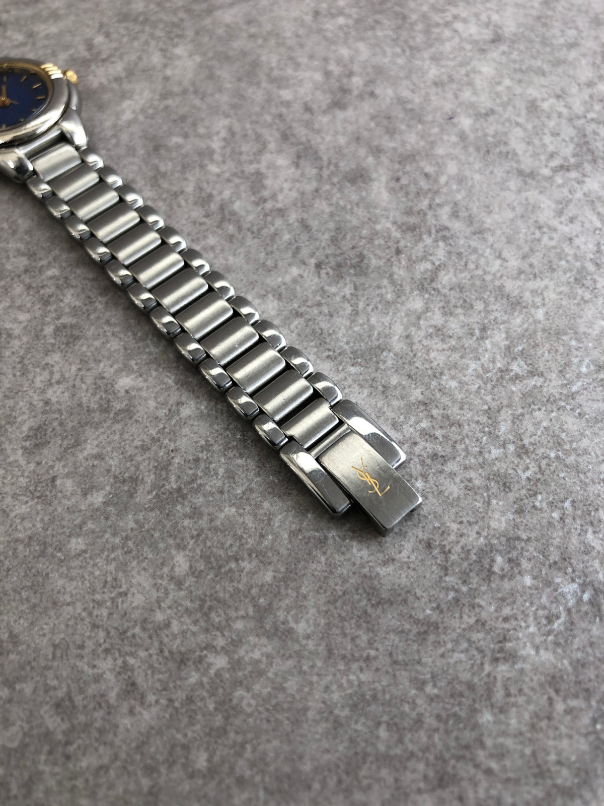 Yves Saint Laurent Quartz Watch Silver 5930-F91474 Vintage jwpxz8