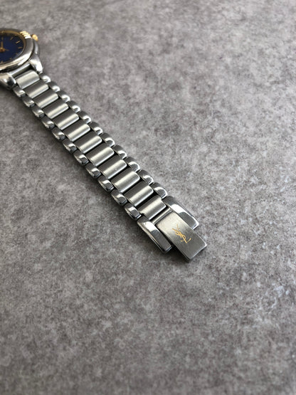 Yves Saint Laurent Quartz Watch Silver 5930-F91474 Vintage jwpxz8